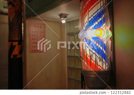 retro barber shop sign pole retro barber shop sign pole 122312882