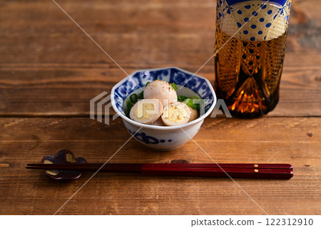 Boiled quail eggs 122312910