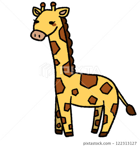 手繪長頸鹿插畫 122313127