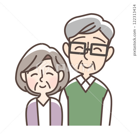 A smiling old couple A smiling old couple 122313414