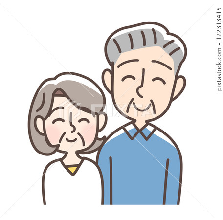 A smiling old couple A smiling old couple 122313415