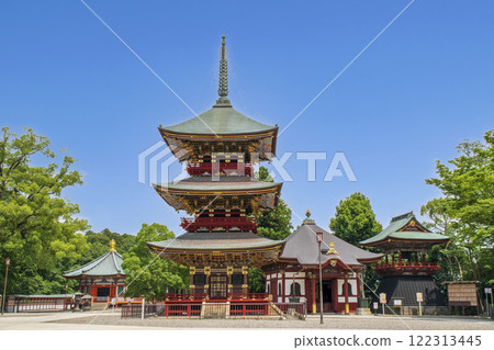 千葉縣，成田山新勝寺，三層寶塔，重要文化財產 122313445