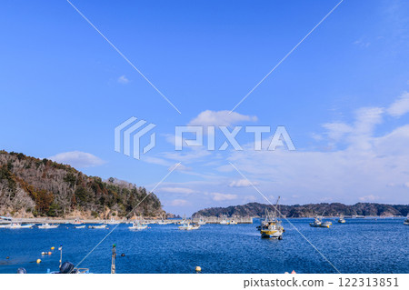 宮城縣女川市的一個小漁港 122313851