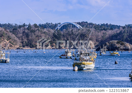 宮城縣女川市的一個小漁港 宮城縣女川市的一個小漁港 122313867