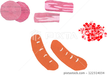 維也納香腸輕輕烤一下並放在盤子上 維也納香腸輕輕烤一下並放在盤子上 122314034