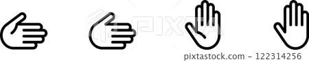 Set of hand icon marks par 2 Set of hand icon marks par 2 122314256