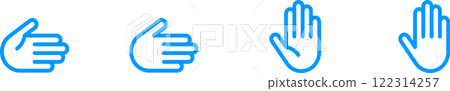 Set of hand icon marks par 3 122314257