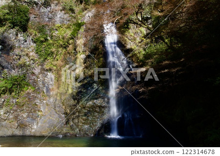 箕面公園和箕面瀑布的紅葉（大阪市箕面市） 122314678