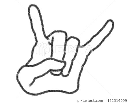 Pencil style hand illustration Pencil style hand illustration 122314999