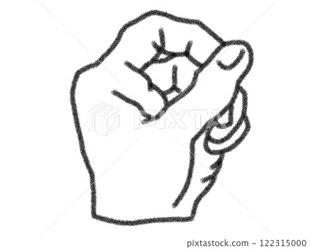 Pencil style hand illustration 122315000