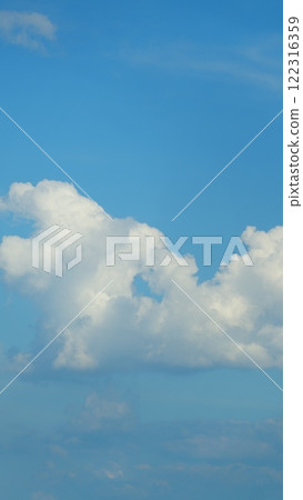 Summer Blue Sky Cloud Gradient Light White Background. Dramatic White Clouds And Sunlight. Vertical Time Lapse. Summer Blue Sky Cloud Gradient Light White Background. Dramatic White Clouds And Sunlight. Vertical Time Lapse. 122316359