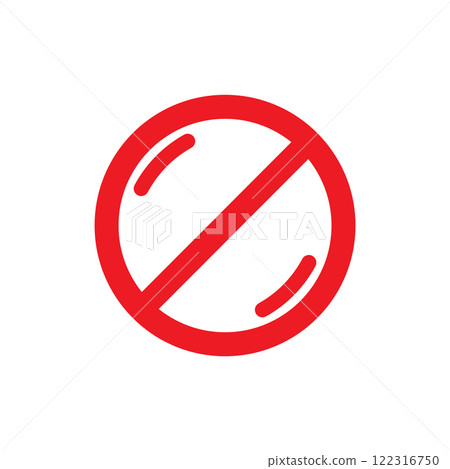 Prohibit icon logo design template isolated illustration 122316750