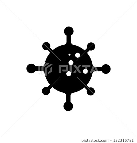 Virus icon logo design template isolated illustration 122316781