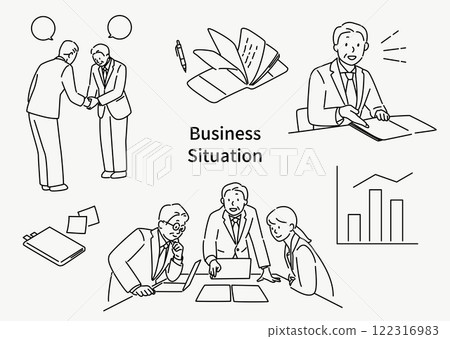 資深男士與年輕員工的商務場景 122316983