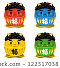 惡魔變成達摩娃娃的可愛插圖 122317038