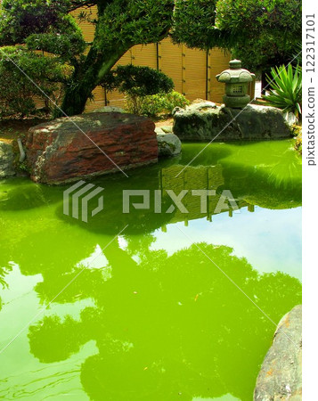 Pond scenery in temple garden Pond scenery in temple garden 122317101