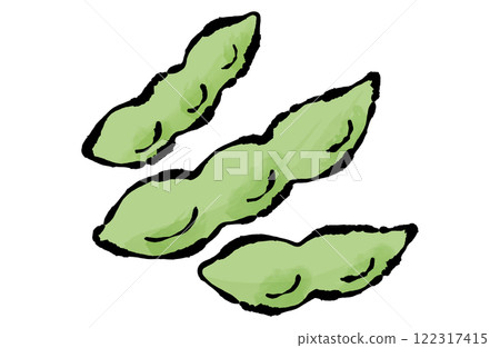 Edamame vector illustration set Snack 122317415