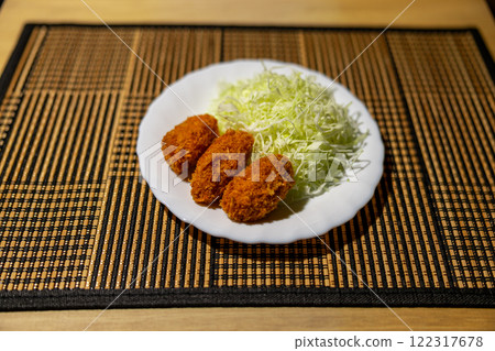 Deep fried oysters  122317678