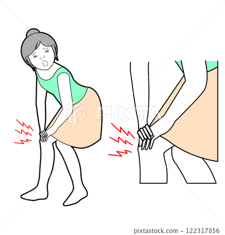 Knee pain 122317856
