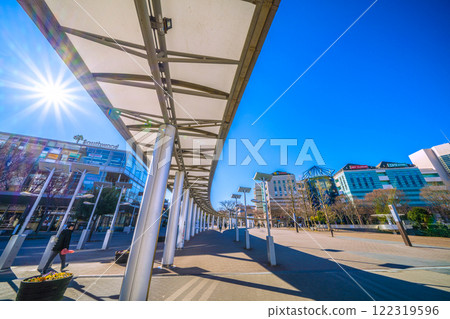 Yokohama cityscape in Japan, overlooking the subway, Center Minami Station, etc. = January 22, 2025 122319596