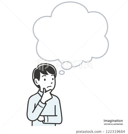 想像年輕人和講話泡泡 想像年輕人和講話泡泡 122319684