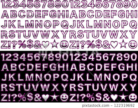 Letter border 13 purple, 6 white Letter border 13 purple, 6 white 122319692