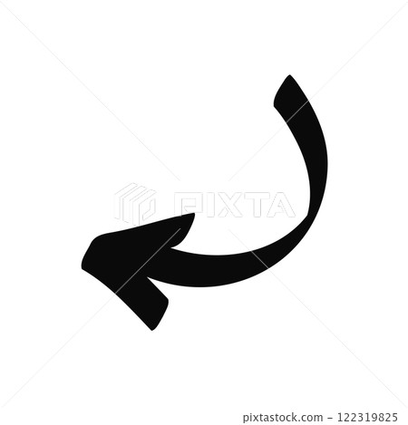 Hand drawn vector doodle arrow isolated on a white Hand drawn vector doodle arrow isolated on a white 122319825