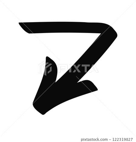 Hand drawn vector doodle arrow isolated on a white 122319827