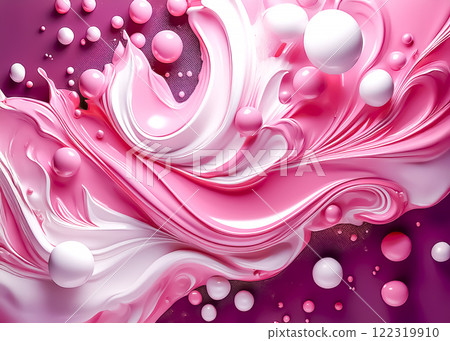 水滴和彩色油漆粉紅色的抽象圖像素材 水滴和彩色油漆粉紅色的抽象圖像素材 122319910