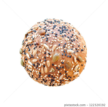 Homemade whole grain bread . Fresh bread on a white background. Homemade whole grain bread . Fresh bread on a white background. 122320192