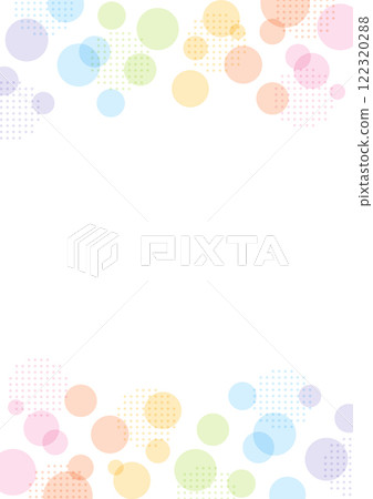 Colorful polka dot decorative frame 122320288