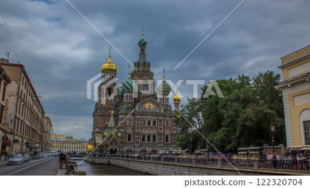 Church of the Savior on Spilled Blood timelapse hyperlapse. Church of the Savior on Spilled Blood timelapse hyperlapse. 122320704