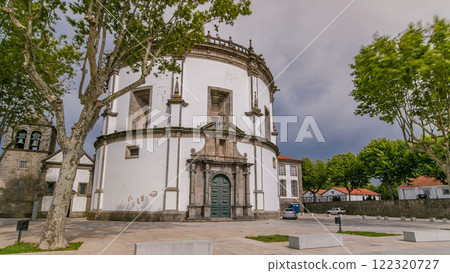 Monastery da Serra do Pilar in Vila Nova de Gaia timelapse hyperlapse, Portugal. Monastery da Serra do Pilar in Vila Nova de Gaia timelapse hyperlapse, Portugal. 122320727