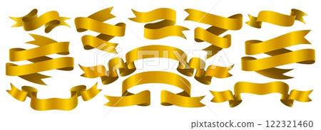 Realistic golden ribbons 122321460