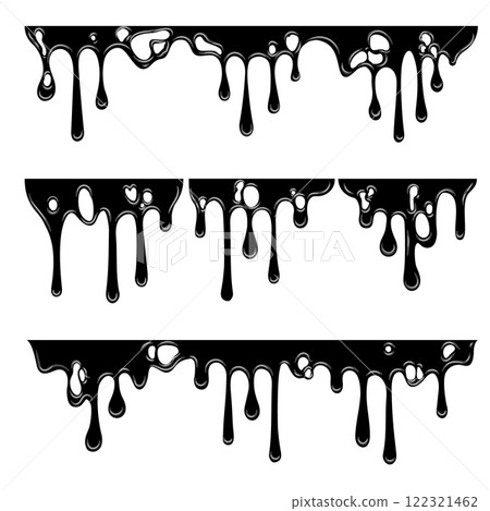 Black paint oil dripping elements 122321462