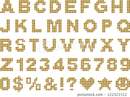 珍珠、字母、1k金 122321512