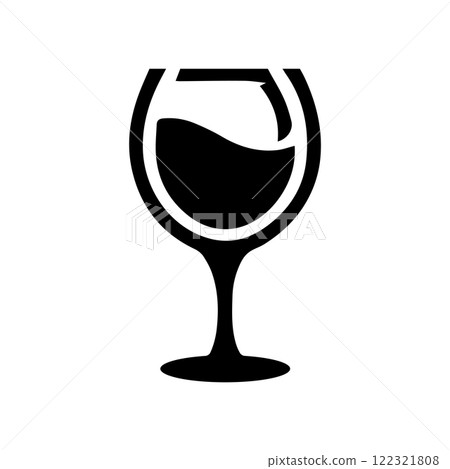 Wine icon logo design template isolated illustration 122321808