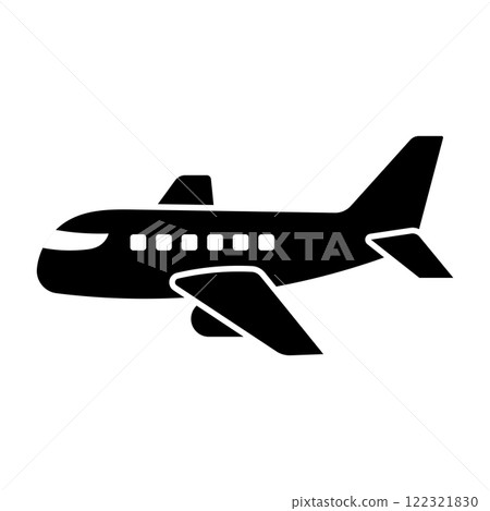 Plane icon logo design template isolated illustration 122321830