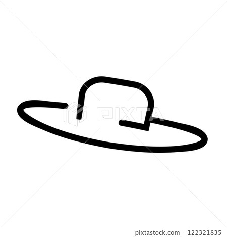 Cowboy hat icon logo design template isolated illustration 122321835
