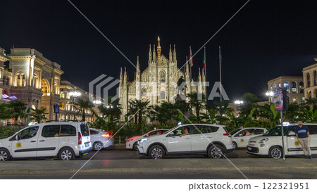 Milan Cathedral night timelapse hyperlapse Duomo di Milano is the gothic cathedral church of Milan, Italy. Milan Cathedral night timelapse hyperlapse Duomo di Milano is the gothic cathedral church of Milan, Italy. 122321951