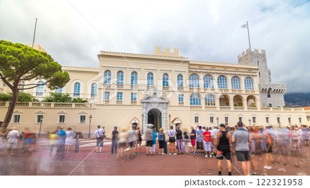 Prince's Palace of Monaco timelapse hyperlapse. Official residence of the Prince of Monaco. Prince's Palace of Monaco timelapse hyperlapse. Official residence of the Prince of Monaco. 122321958