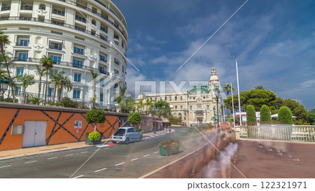 One of the sides of the Monte Carlo Casino timelapse hyperlapse 122321971