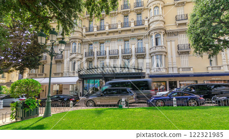 Hotel Hermitage in Monte Carlo timelapse hyperlapse, Monaco. 122321985