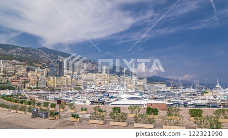 Monte Carlo Port Hercule panorama timelapse hyperlapse. 122321990