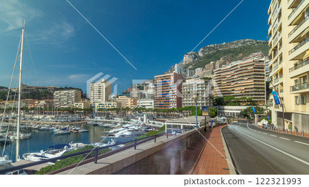 Monte Carlo Port Hercule panorama timelapse hyperlapse. Monte Carlo Port Hercule panorama timelapse hyperlapse. 122321993