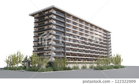 Luxury apartment, daytime, transparent material 122322009