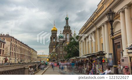 Church of the Savior on Spilled Blood timelapse hyperlapse. 122322027