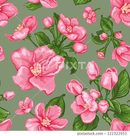Apple Tree flower seamless pattern 1 122322051