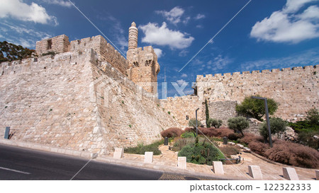 Tower of David timelapse hyperlapse. Jerusalem, Israel Tower of David timelapse hyperlapse. Jerusalem, Israel 122322333