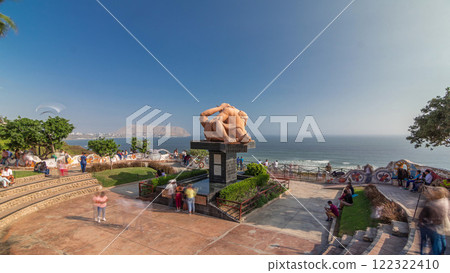 El Parque del Amor or Love park timelapse hyperlapse in Miraflores, Lima, Peru. 122322410